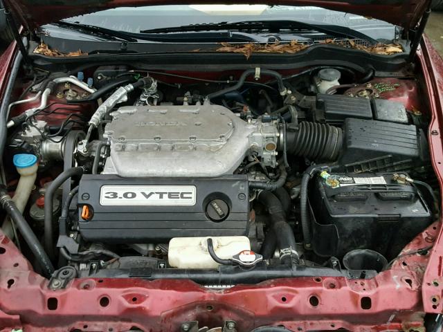 1HGCM665X4A084997 - 2004 HONDA ACCORD EX RED photo 7