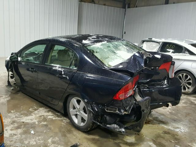 1HGFA16896L130846 - 2006 HONDA CIVIC EX BLUE photo 3