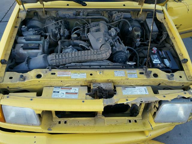 1FTCR14X4VPB12573 - 1997 FORD RANGER SUP YELLOW photo 7