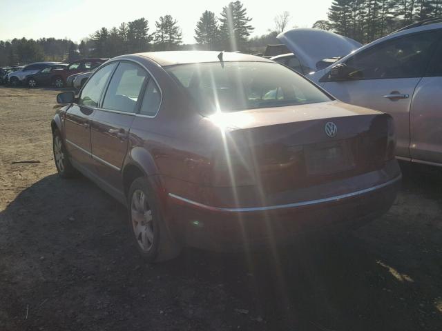 WVWRH63B51E150237 - 2001 VOLKSWAGEN PASSAT GLX 栗色 照片 3