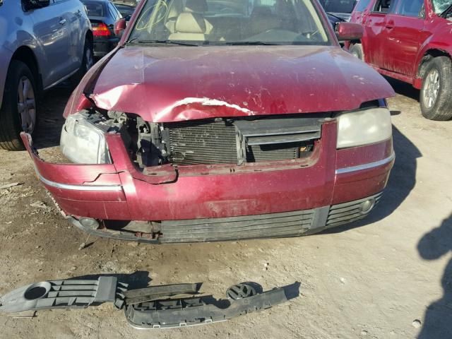 WVWRH63B51E150237 - 2001 VOLKSWAGEN PASSAT GLX 栗色 照片 9