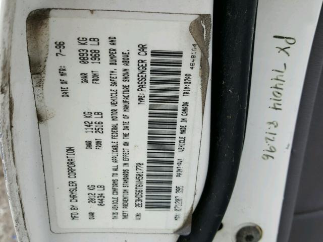 2E3HD56T6VH501770 - 1997 EAGLE VISION ESI თეთრი ფოტო 10