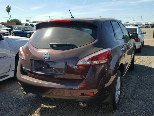 JN8AZ1MU8EW415797 - 2014 NISSAN MURANO S BURGUNDY photo 4