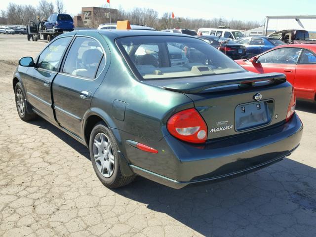 JN1CA31D51T803645 - 2001 NISSAN MAXIMA GXE GREEN photo 3