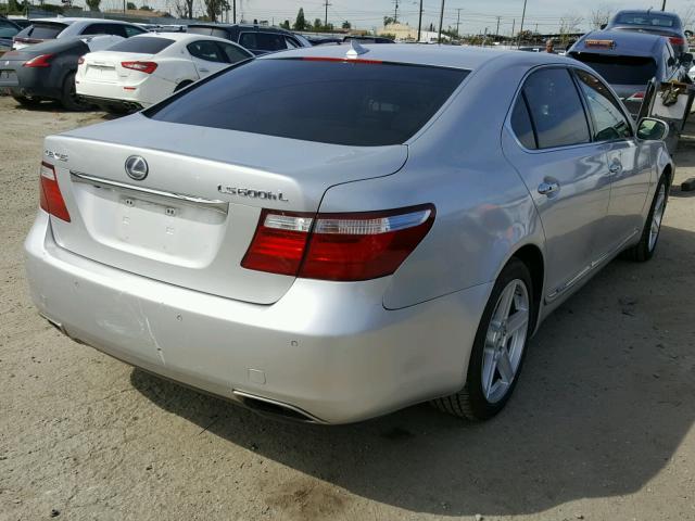 JTHDU46F485001688 - 2008 LEXUS LS 600HL SILVER photo 4