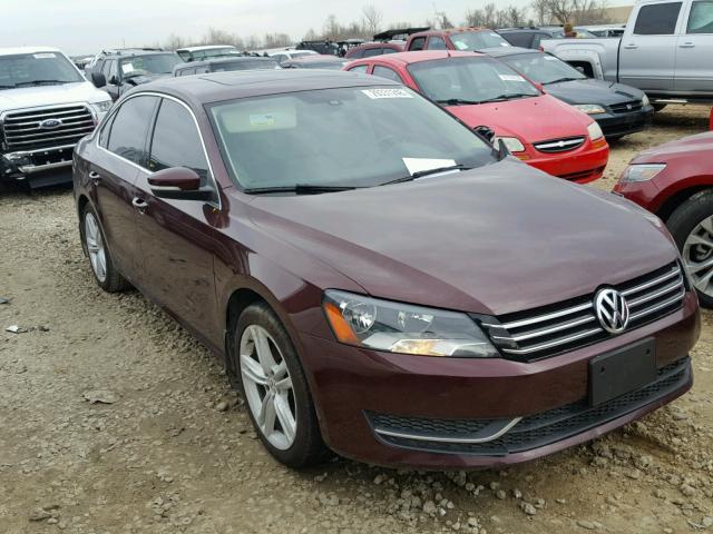 1VWBS7A37EC058226 - 2014 VOLKSWAGEN PASSAT SE BURGUNDY photo 1