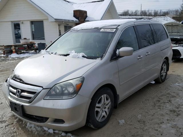 5FNRL38737B423202 - 2007 HONDA ODYSSEY EX SILVER photo 2