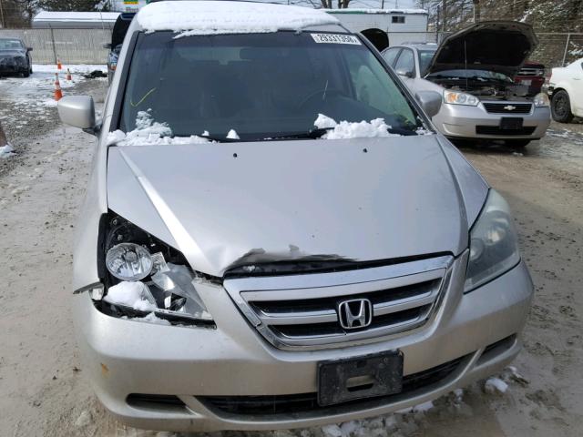 5FNRL38737B423202 - 2007 HONDA ODYSSEY EX SILVER photo 9