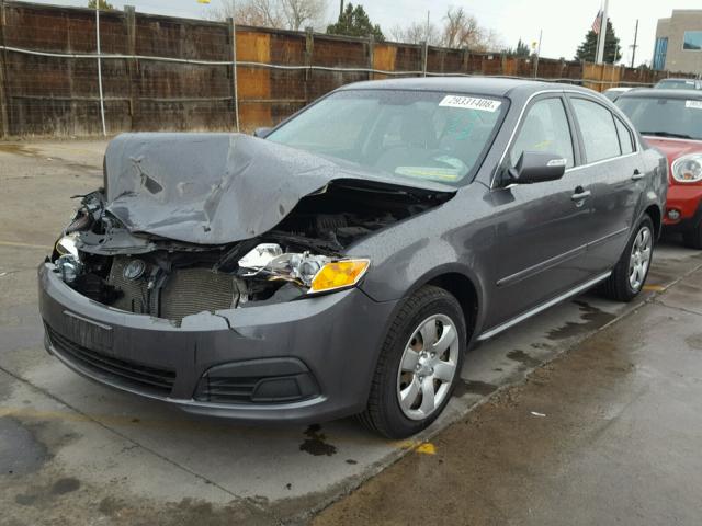 KNAGE228295331920 - 2009 KIA OPTIMA LX GRAY photo 2