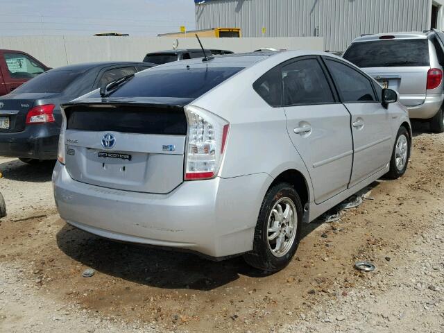 JTDKN3DU0A0147607 - 2010 TOYOTA PRIUS SILVER photo 4