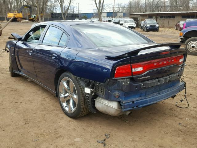 2C3CDXCT3EH221650 - 2014 DODGE CHARGER R/ BLUE photo 3