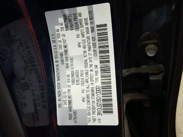 3MYDLBZV6GY133091 - 2016 TOYOTA SCION IA BLUE photo 10