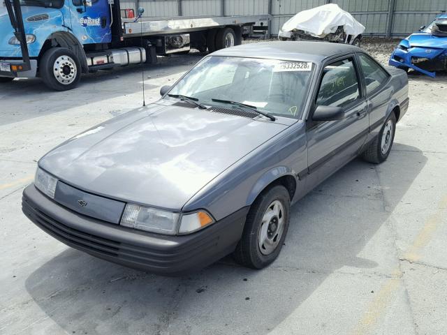 1G1JC14G3M7253893 - 1991 CHEVROLET CAVALIER V GRAY photo 2