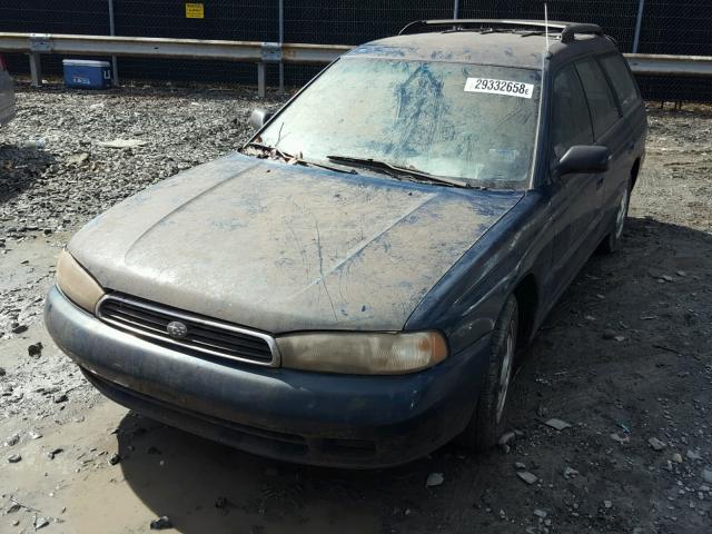 4S3BK4355T7930778 - 1996 SUBARU LEGACY L GREEN photo 2