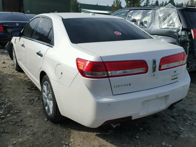 3LNDL2L37CR822675 - 2012 LINCOLN MKZ HYBRID WHITE photo 3