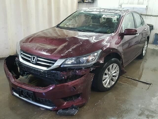 1HGCR2F86EA276553 - 2014 HONDA ACCORD EXL MAROON photo 2