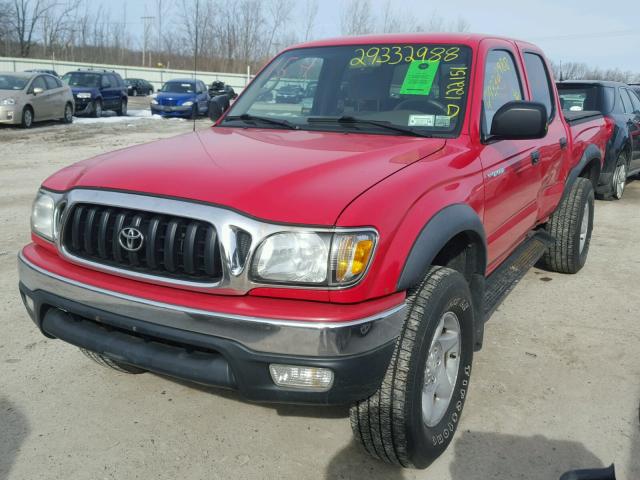 5TEHN72N91Z772505 - 2001 TOYOTA TACOMA DOU RED photo 2