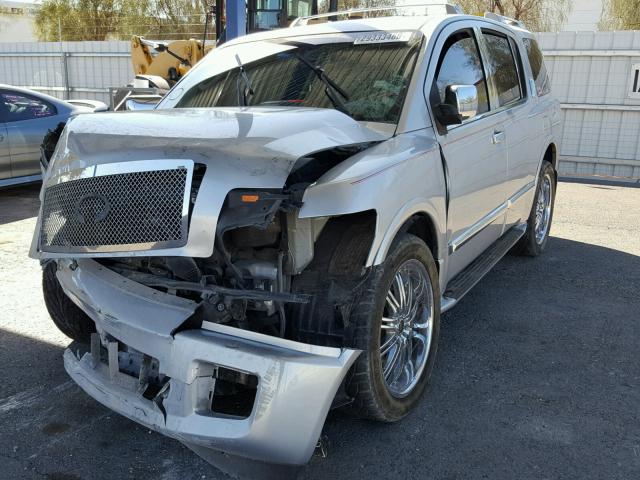 5N3AA08A57N806012 - 2007 INFINITI QX56 SILVER photo 2