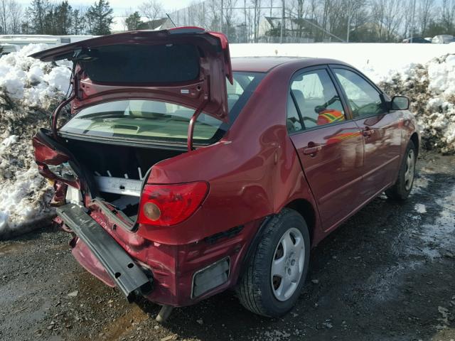 1NXBR32E25Z556878 - 2005 TOYOTA COROLLA CE RED photo 4