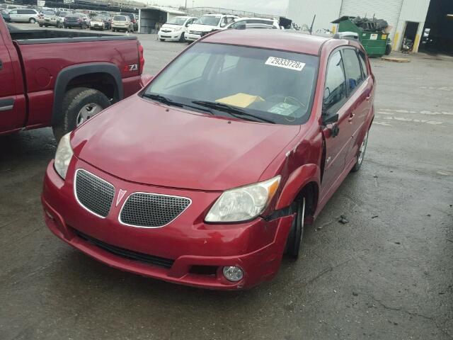 5Y2SL65857Z441520 - 2007 PONTIAC VIBE RED photo 2