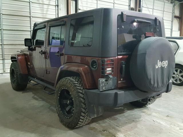 1J4GA59117L158936 - 2007 JEEP WRANGLER S MAROON photo 3