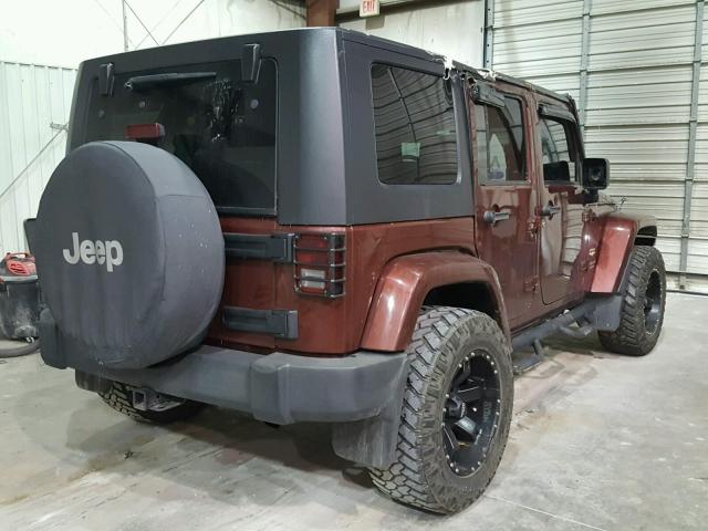 1J4GA59117L158936 - 2007 JEEP WRANGLER S MAROON photo 4