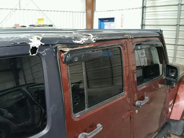 1J4GA59117L158936 - 2007 JEEP WRANGLER S MAROON photo 9