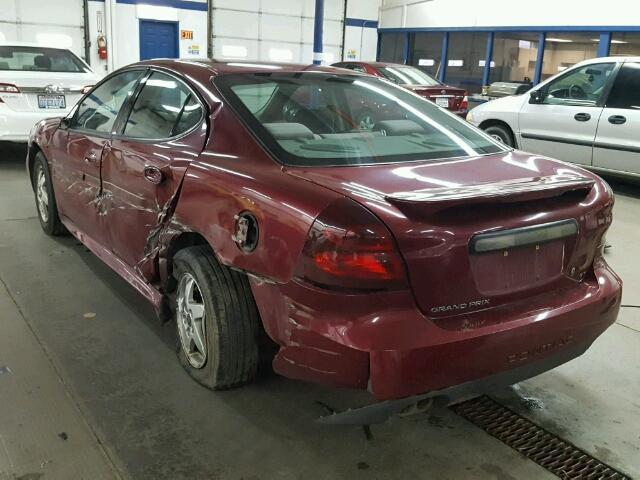 2G2WP522241355946 - 2004 PONTIAC GRAND PRIX MAROON photo 3