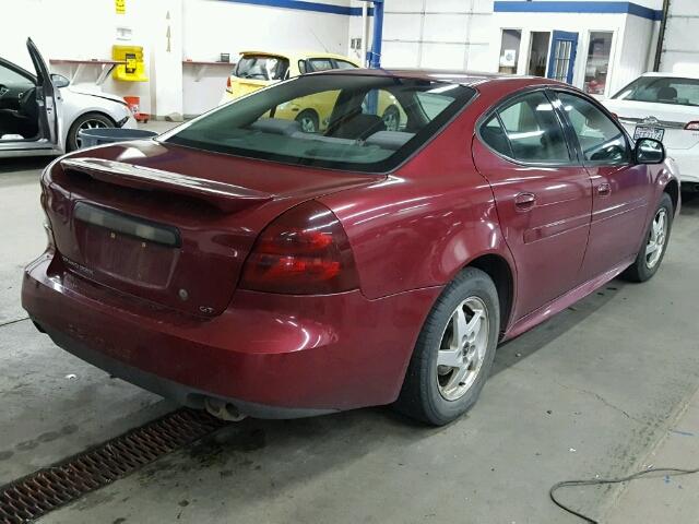 2G2WP522241355946 - 2004 PONTIAC GRAND PRIX MAROON photo 4