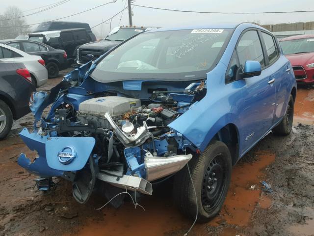 1N4AZ0CP2DC423725 - 2013 NISSAN LEAF S BLUE photo 2