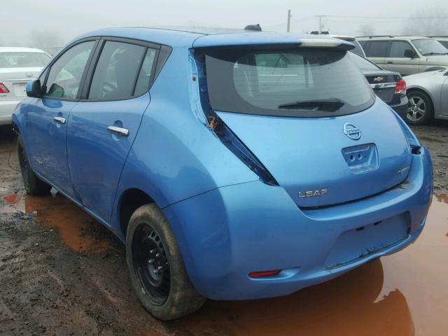 1N4AZ0CP2DC423725 - 2013 NISSAN LEAF S BLUE photo 3