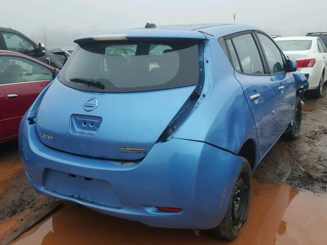 1N4AZ0CP2DC423725 - 2013 NISSAN LEAF S BLUE photo 4