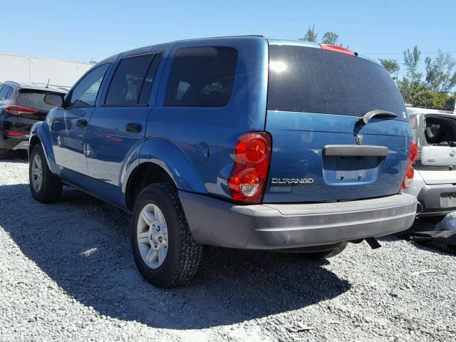 1D4HD38K35F537452 - 2005 DODGE DURANGO ST BLUE photo 3