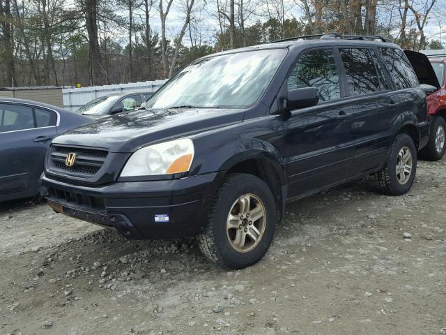 2HKYF18693H557867 - 2003 HONDA PILOT EXL BLACK photo 2