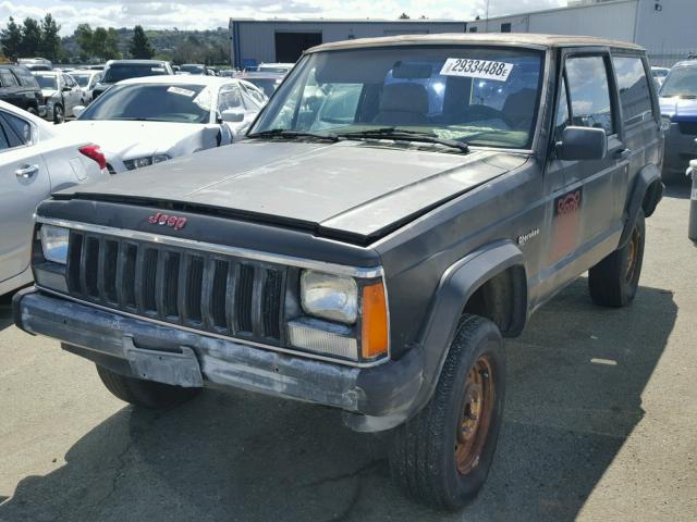 1JCHL7714GT141209 - 1986 JEEP CHEROKEE BLACK photo 2