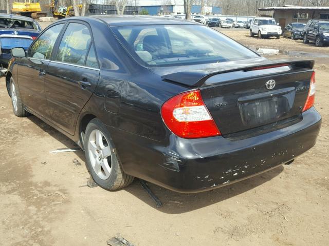 4T1BA32K84U502626 - 2004 TOYOTA CAMRY SE BLACK photo 3