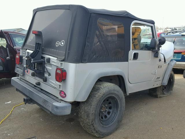 1J4FA39S43P324345 - 2003 JEEP WRANGLER C SILVER photo 4