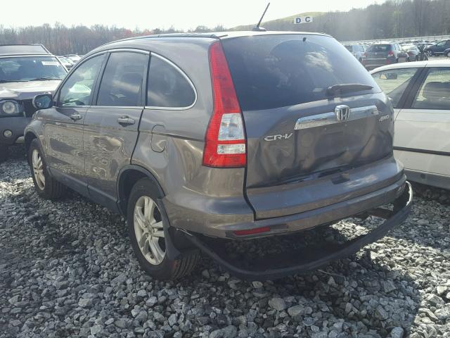 5J6RE4H73AL033957 - 2010 HONDA CR-V EXL GRAY photo 3