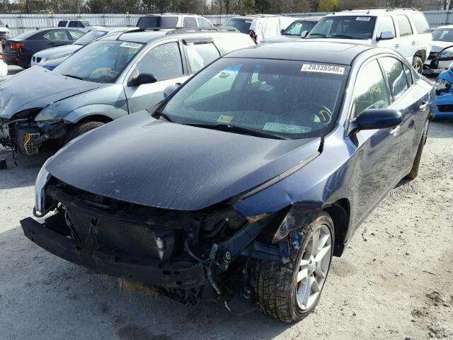 1N4AA51E99C840580 - 2009 NISSAN MAXIMA S BLUE photo 2