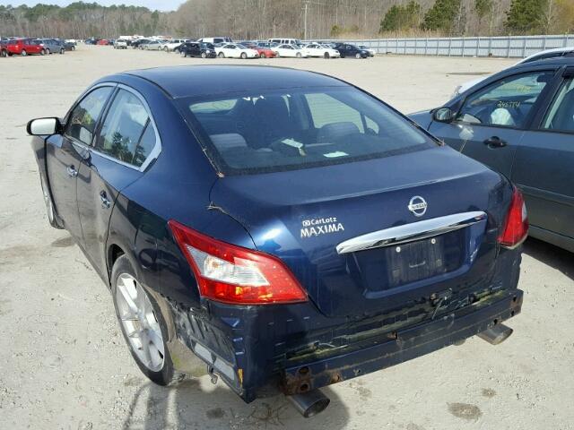 1N4AA51E99C840580 - 2009 NISSAN MAXIMA S BLUE photo 3