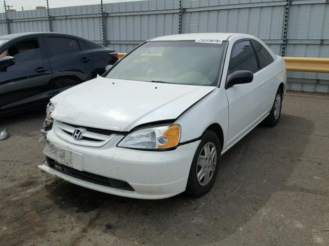 1HGEM21673L055297 - 2003 HONDA CIVIC LX WHITE photo 2