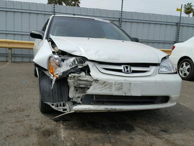 1HGEM21673L055297 - 2003 HONDA CIVIC LX WHITE photo 9