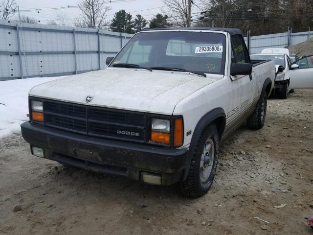 1B7FL69X3KS140197 - 1989 DODGE DAKOTA SPO WHITE photo 2