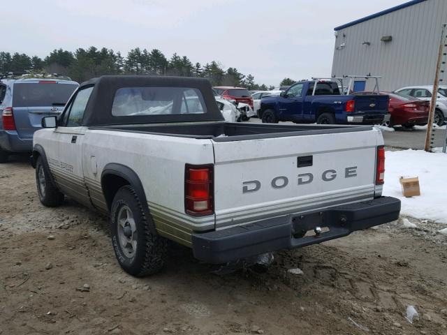 1B7FL69X3KS140197 - 1989 DODGE DAKOTA SPO WHITE photo 3