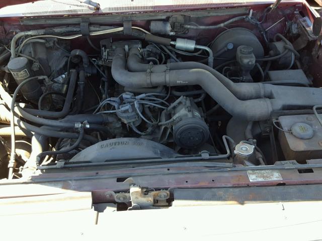 1FTHX25G4NKB61642 - 1992 FORD F250 BURGUNDY photo 7