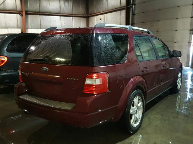 1FMDK06195GA38719 - 2005 FORD FREESTYLE BURGUNDY photo 4