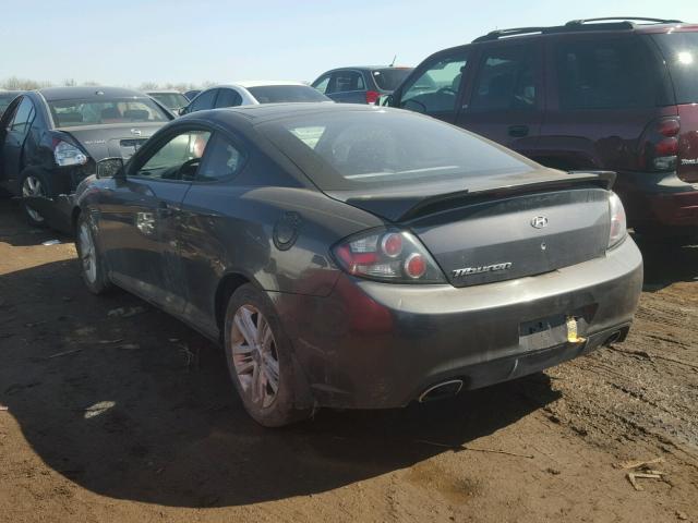 KMHHM66D58U279904 - 2008 HYUNDAI TIBURON GS GRAY photo 3