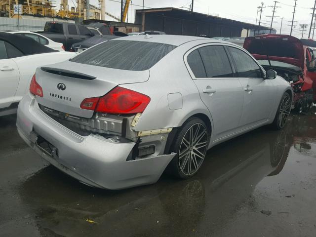 JN1DV6AP4BM604019 - 2011 INFINITI G25 BASE SILVER photo 4