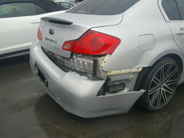 JN1DV6AP4BM604019 - 2011 INFINITI G25 BASE SILVER photo 9