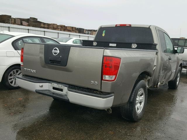 1N6AA06A46N531311 - 2006 NISSAN TITAN XE BROWN photo 4